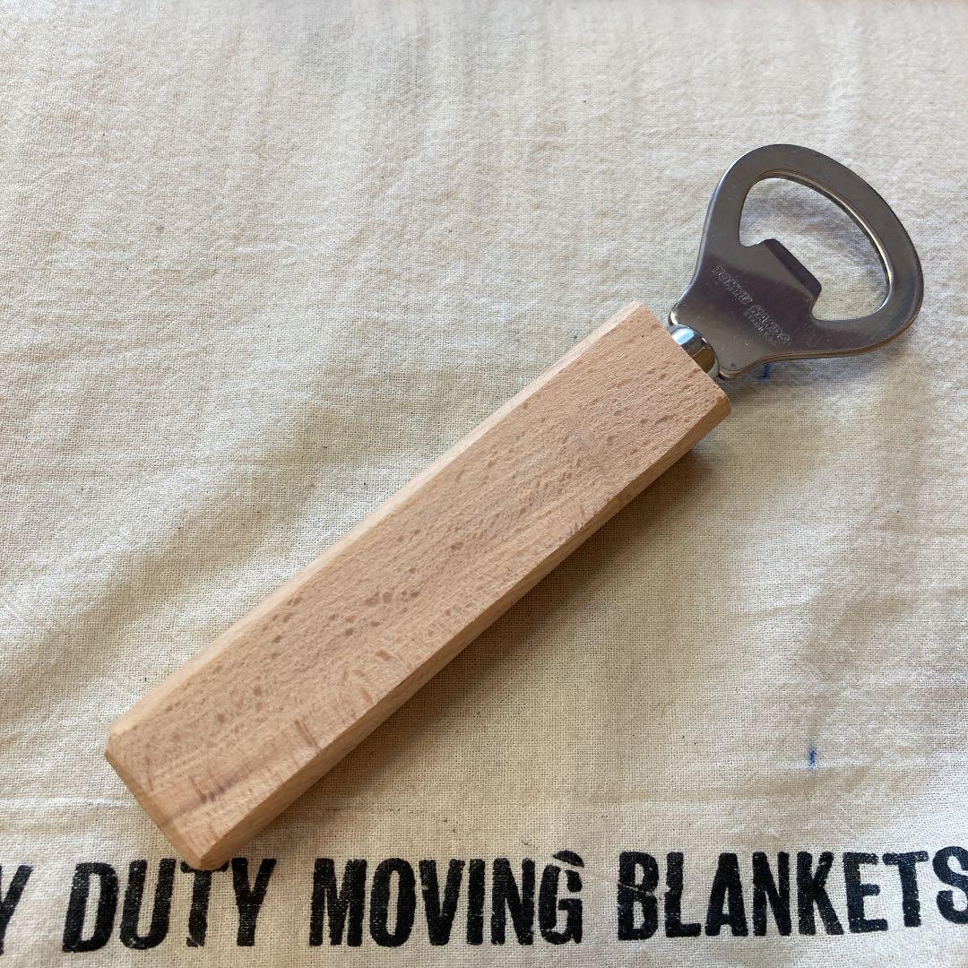 新品未使用　東急ハンズ　栓抜き　ステンレス　ナチュラルウッド