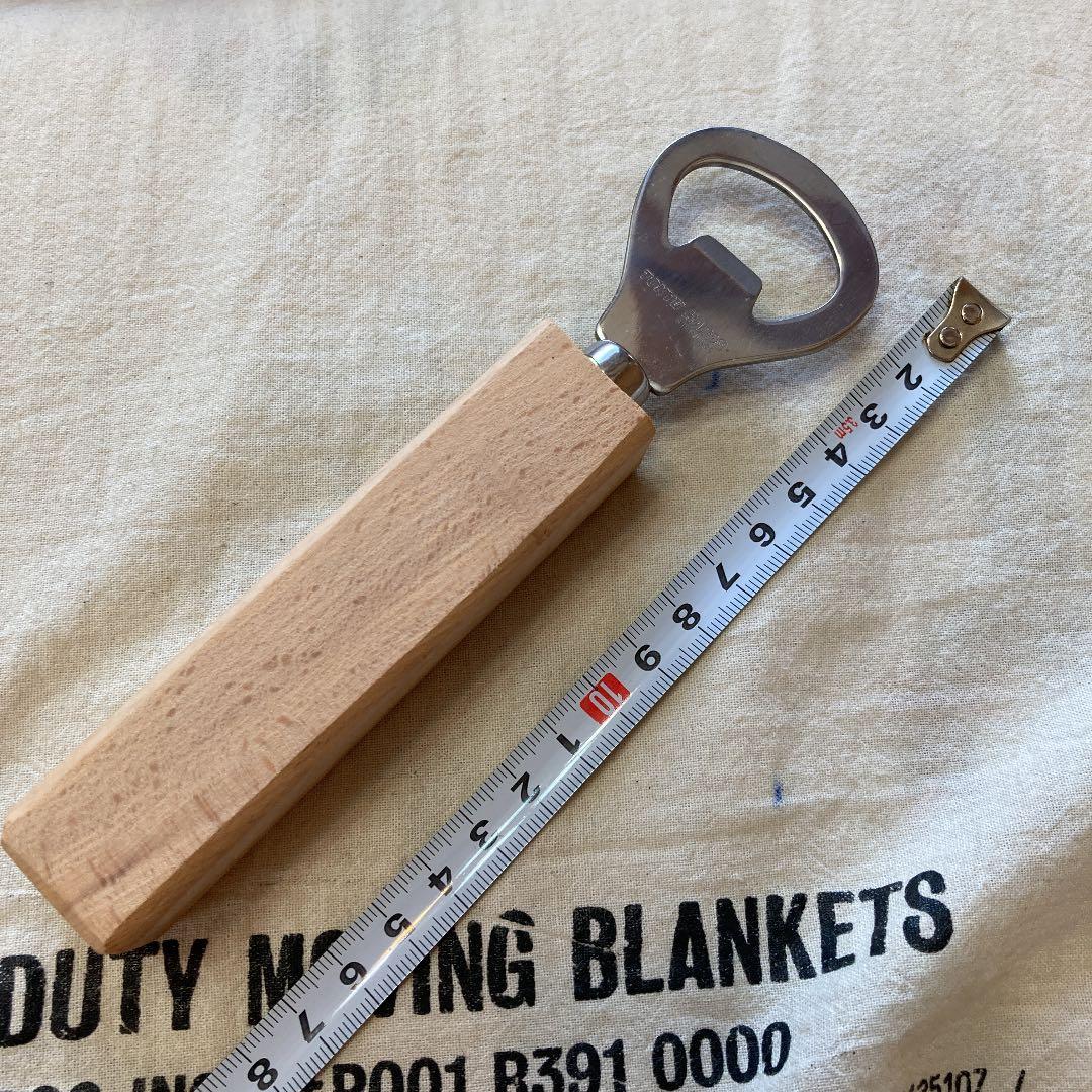 新品未使用　東急ハンズ　栓抜き　ステンレス　ナチュラルウッド