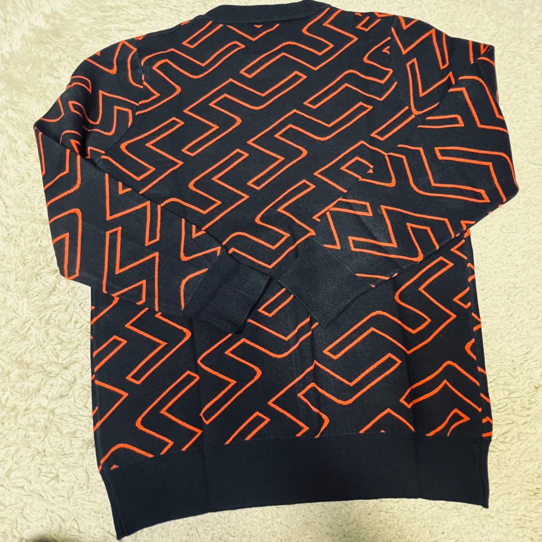 新品】Jリンドバーグ ゴルフ モノグラム クルーネック ニット メンズ サイズM