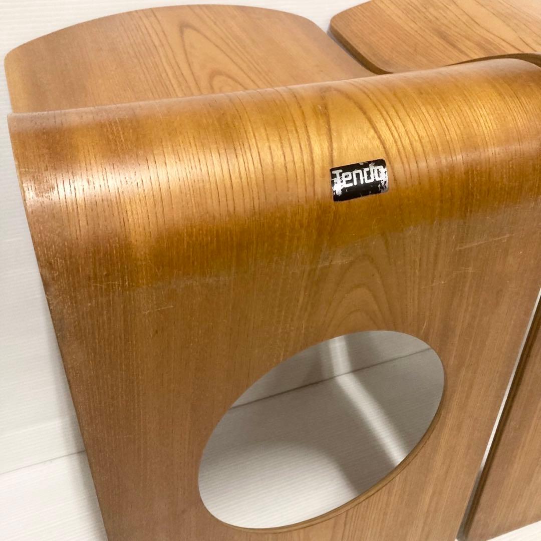 天童木工 Tendo 木製 座椅子 4脚 和室 旅館 - メルカリ