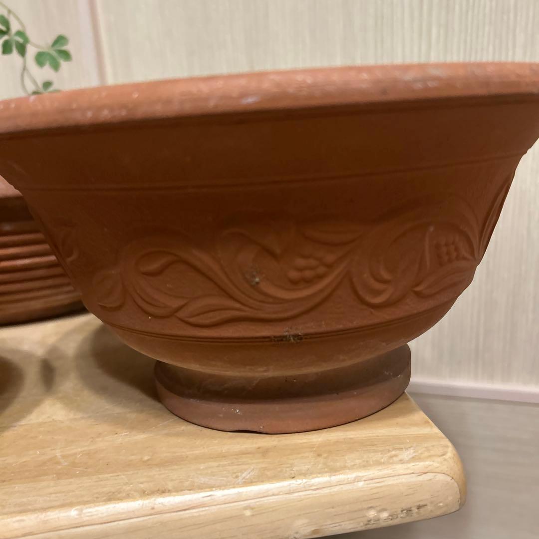 大型モダンシック鉢／中型　植木鉢テラコッタ鉢 【4個】まとめて
