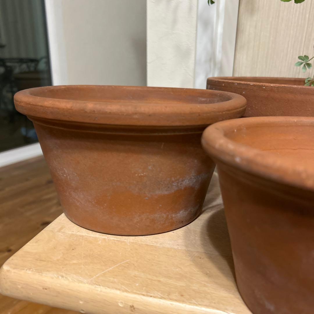 大型モダンシック鉢／中型　植木鉢テラコッタ鉢 【4個】まとめて