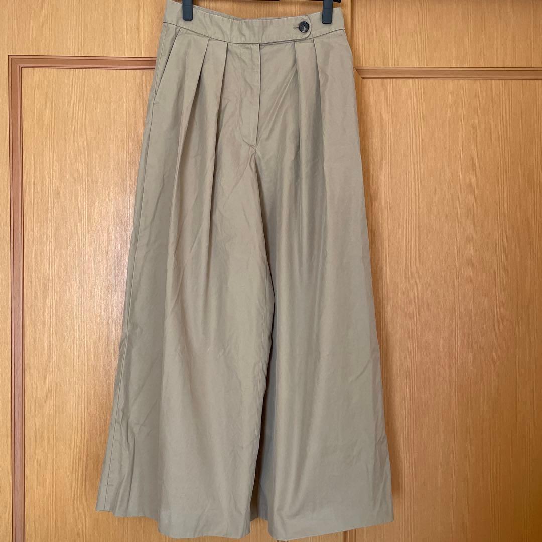 ワイドチノパンツ　ベージュ　36