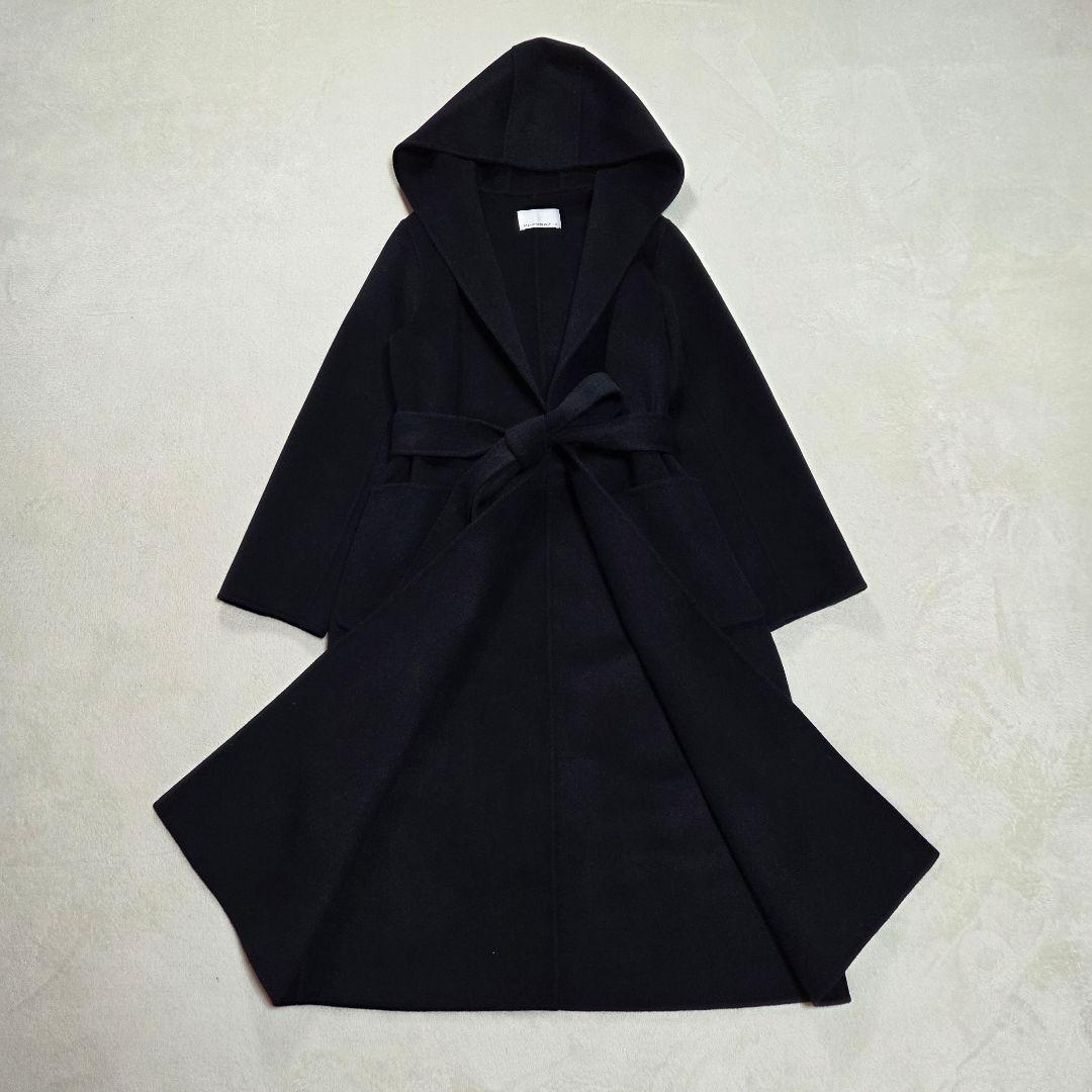 [新品タグ付き]M-PREMIER BLACK フーデットリバーコート 36