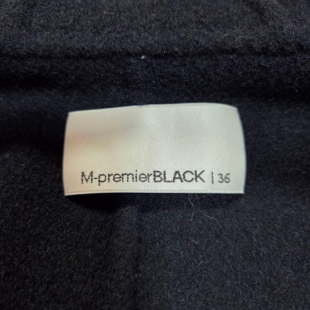 [新品タグ付き]M-PREMIER BLACK フーデットリバーコート 36