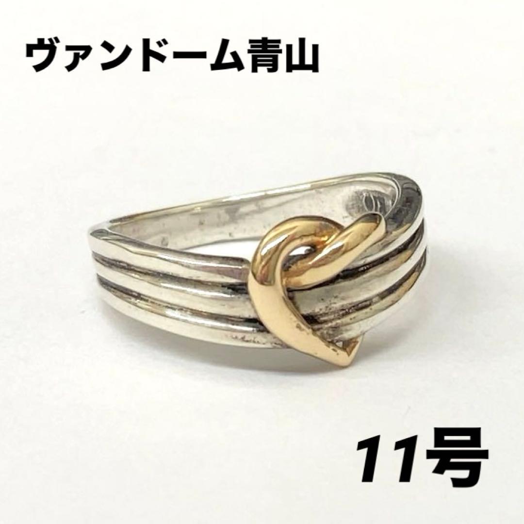 ヴンドーム青山 K10・silver925 ハートモチーフ リング 約11号 - メルカリ