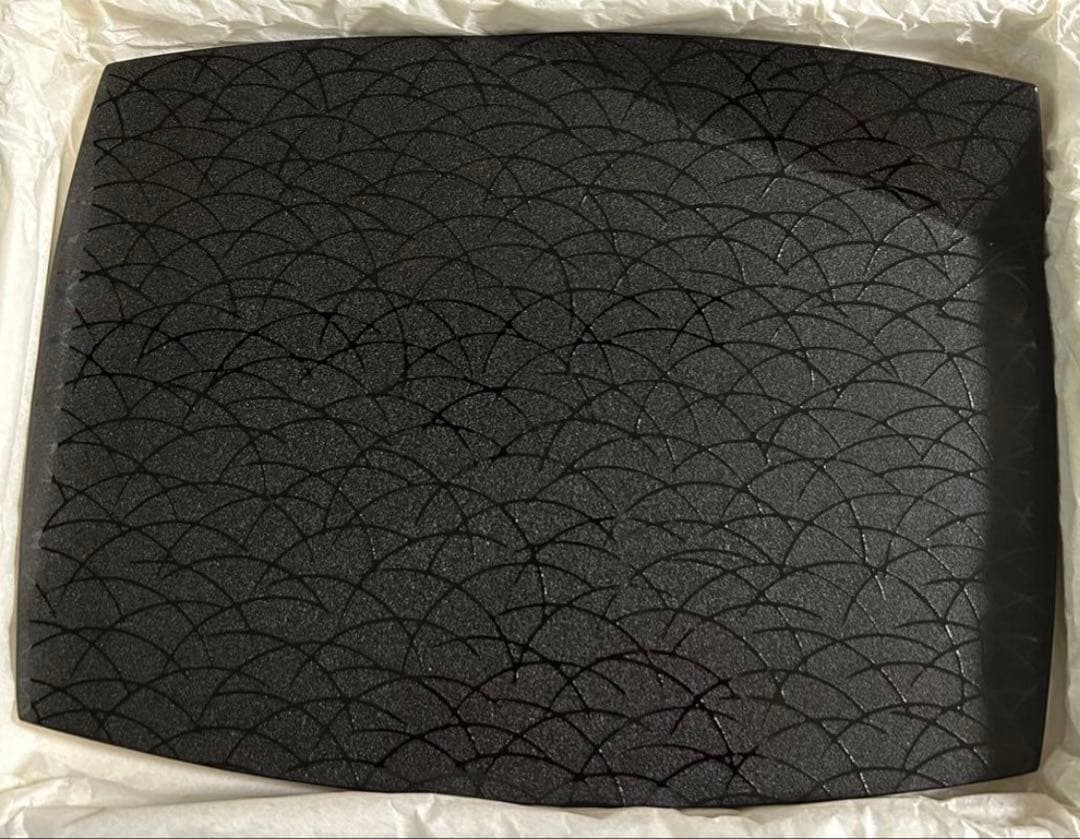 紋紗塗 漆器プレート皿 大皿 木製 津軽塗 七々子塗 すすき塗 - メルカリ