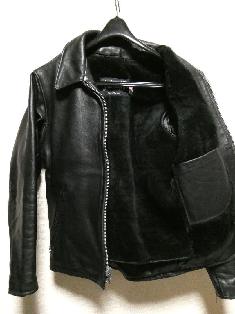 激レア！廃盤！ライナー付き完品！ショット652襟付シングルライダース