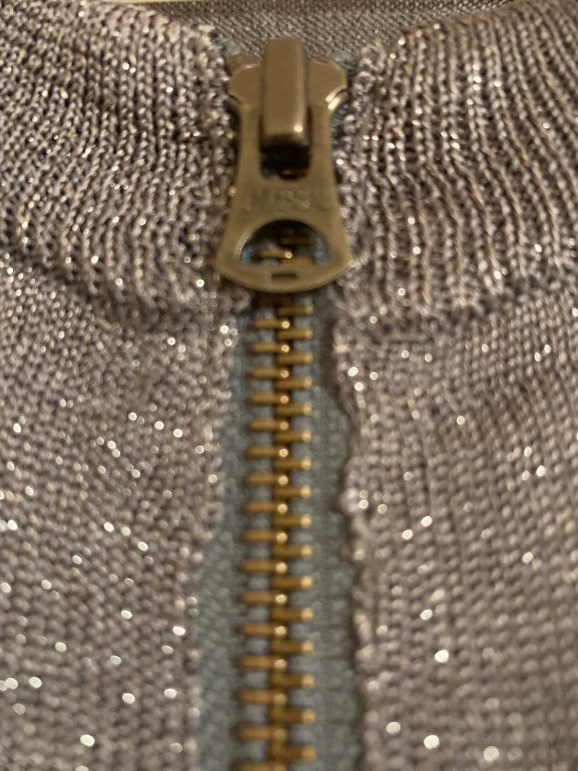 JieDa グレー ニット ジャケット ジップアップ ゴルフ用