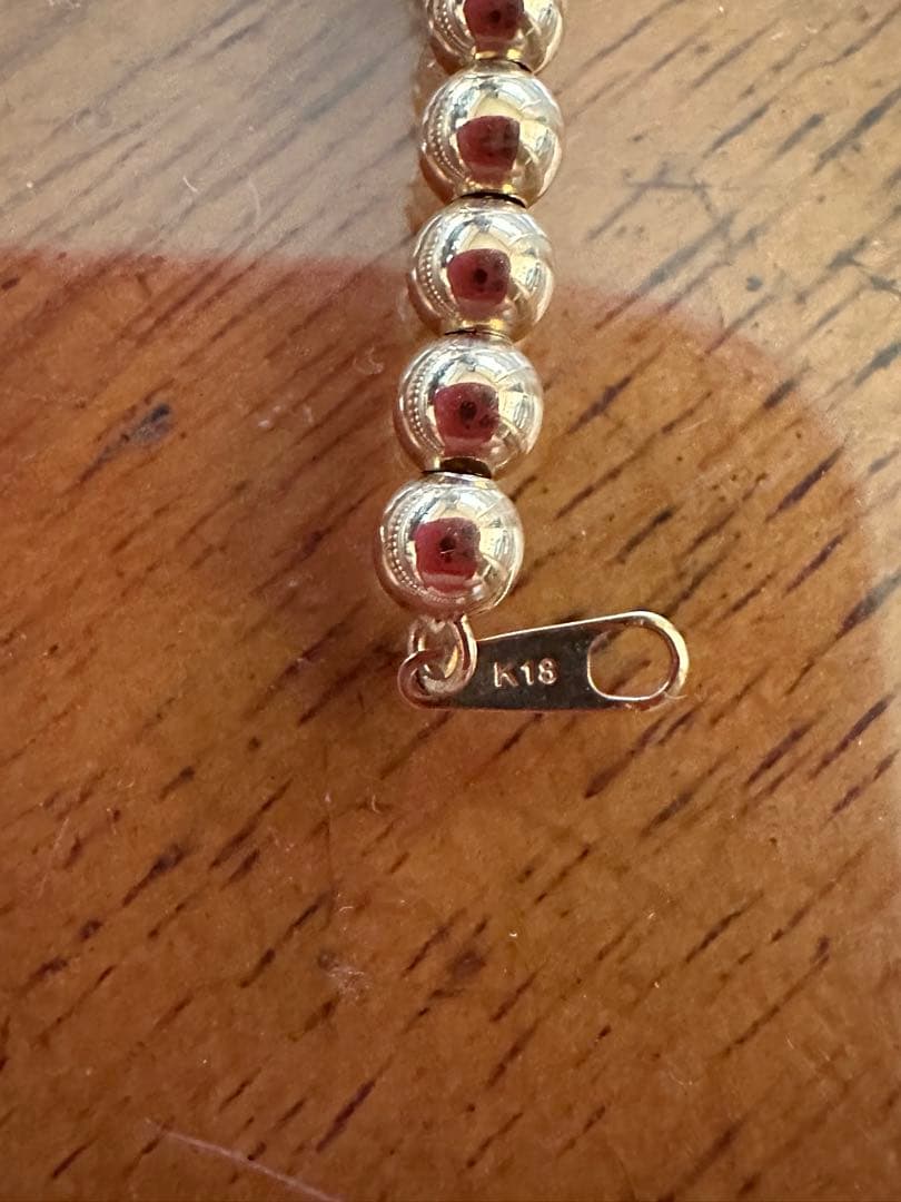 K18 イエローゴールド ボールブレスレット 17cm 1.76g