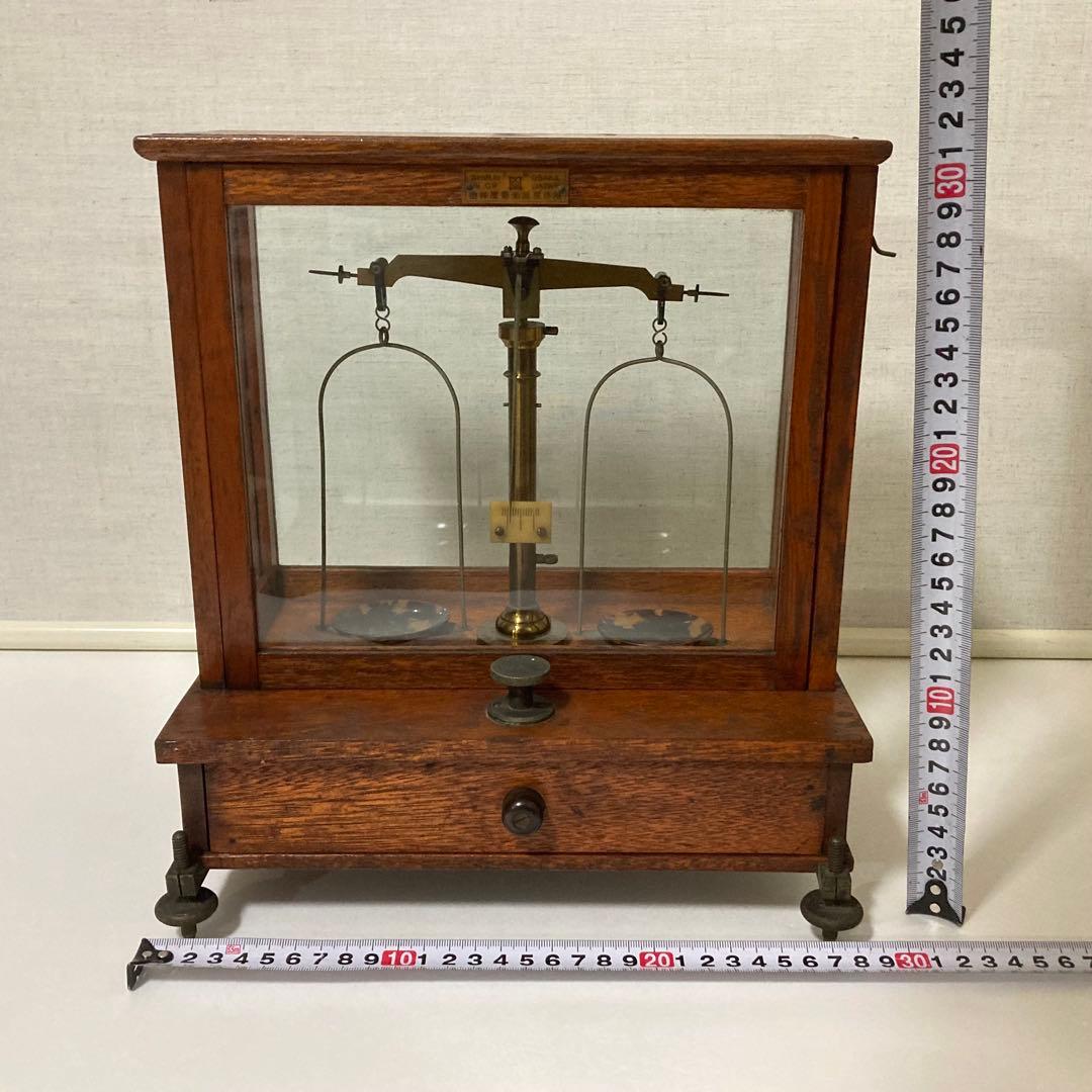 精密天秤 調剤天秤 白井度量衡器製作所 大正昭和 置物 レトロ