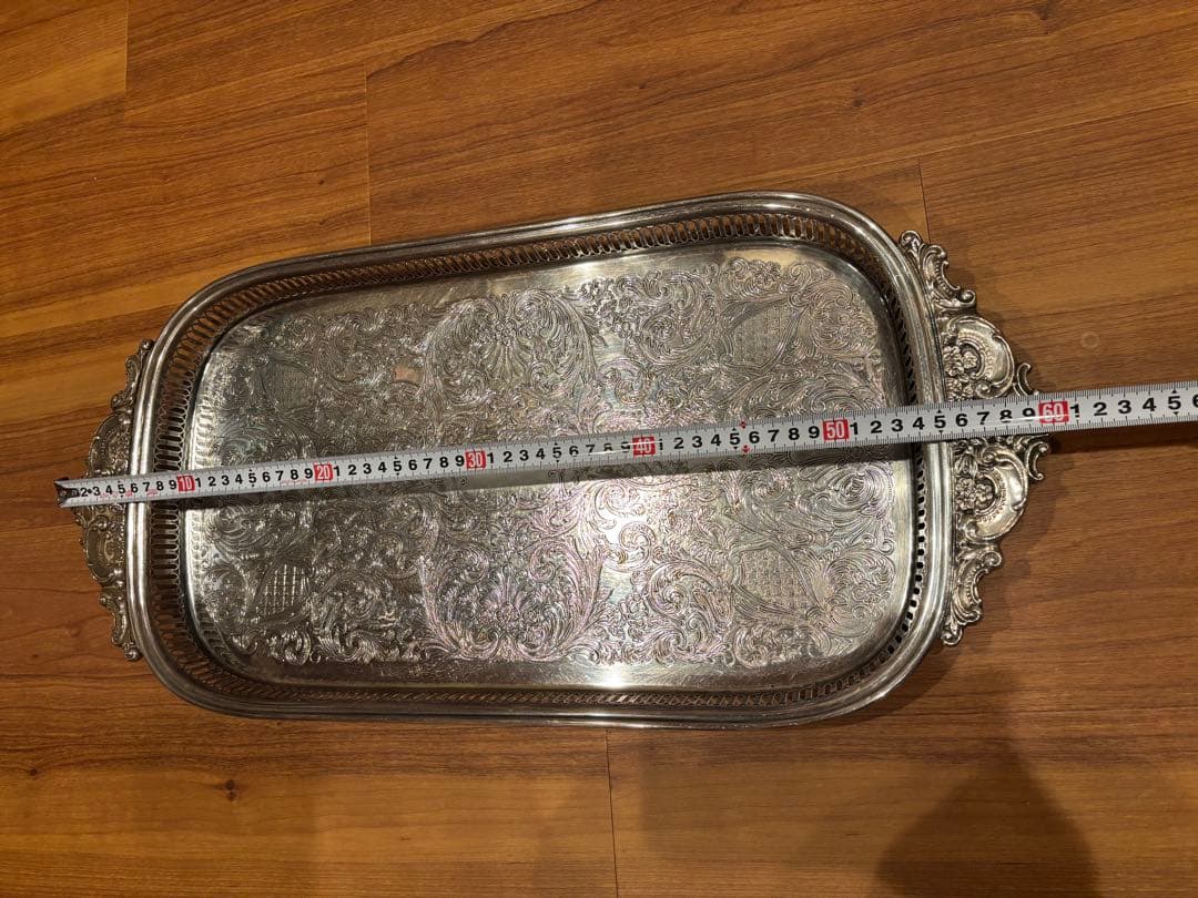 アンティーク　ヴィンテージ 銀　トレイ