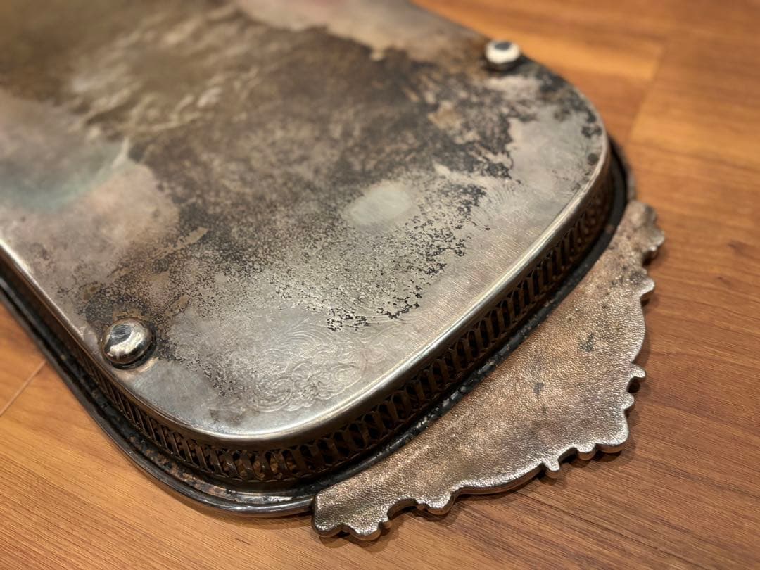 アンティーク　ヴィンテージ 銀　トレイ