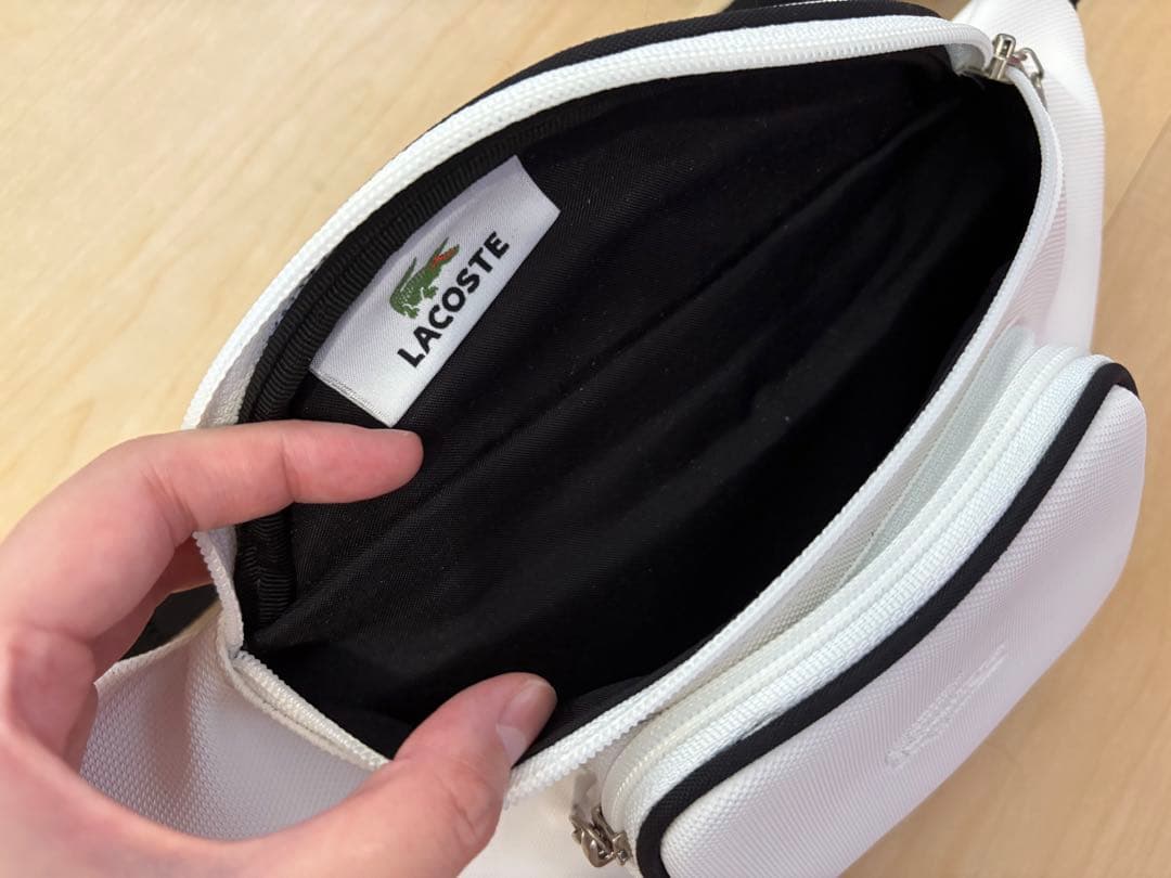 Lacoste ホワイト ウエストポーチ