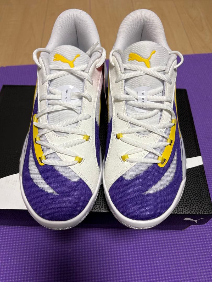Puma バスケットボールシューズ ホワイト/パープル/イエロー