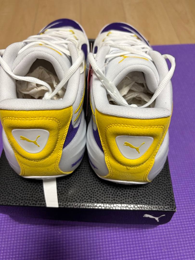 Puma バスケットボールシューズ ホワイト/パープル/イエロー