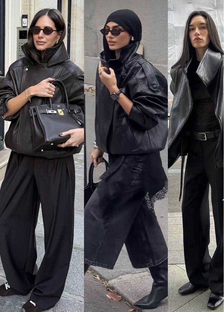 ZARA完売品YSL似フェイクレザージャケットXSサイズ