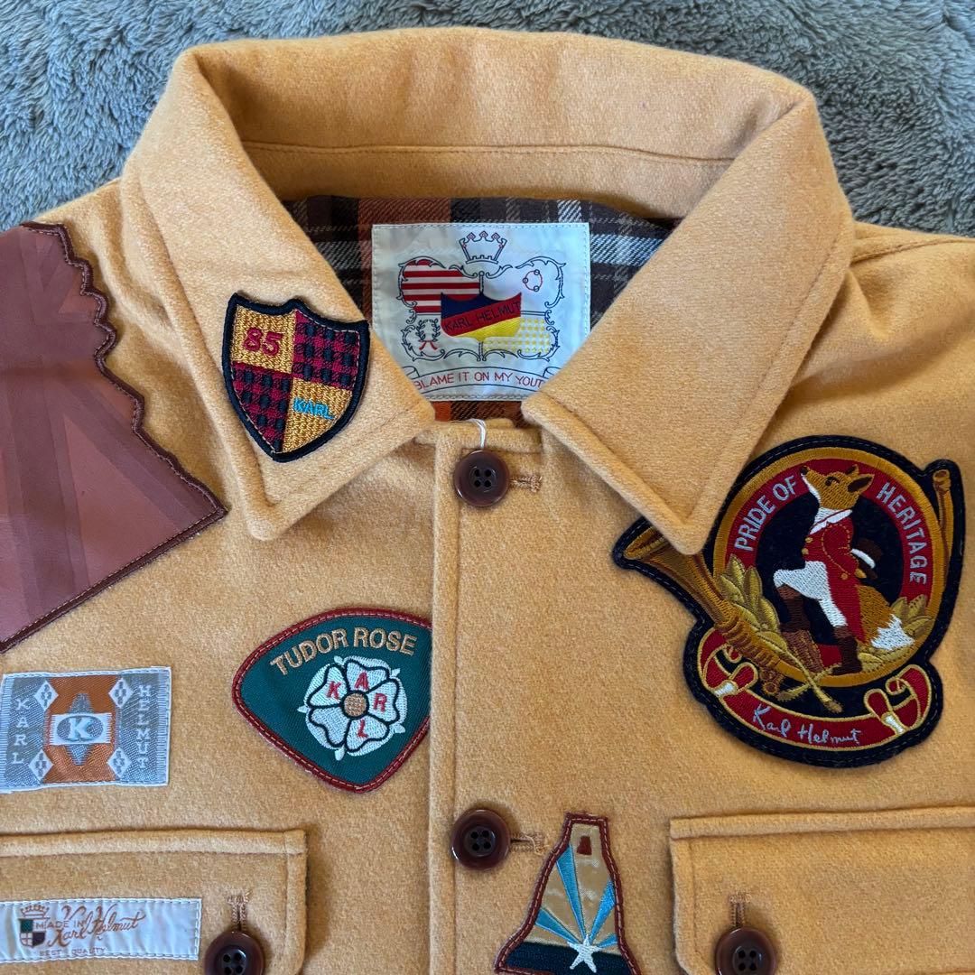Karl Helmut カールヘルム ワッペンジャケット L マスタード