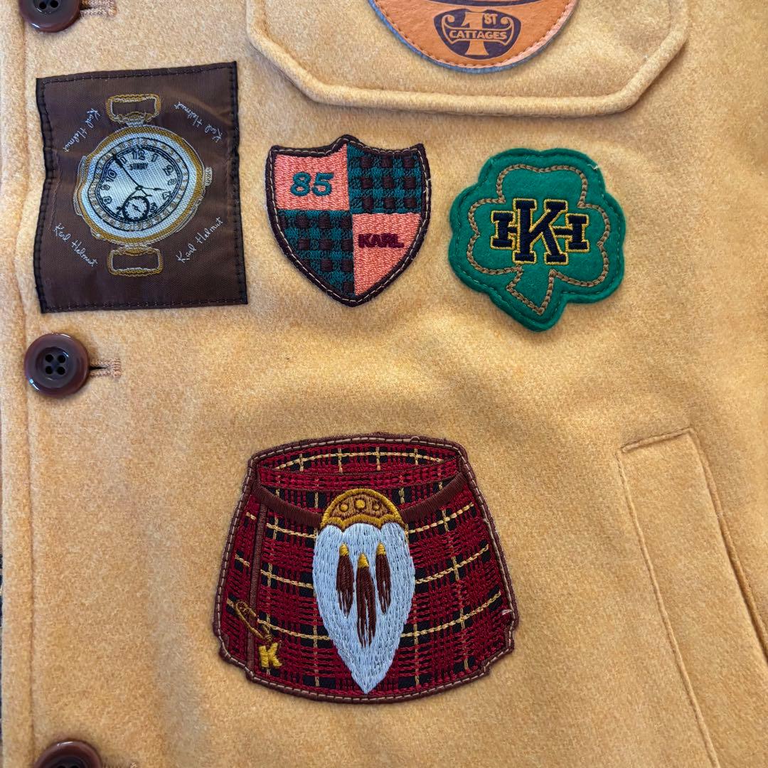 Karl Helmut カールヘルム ワッペンジャケット L マスタード