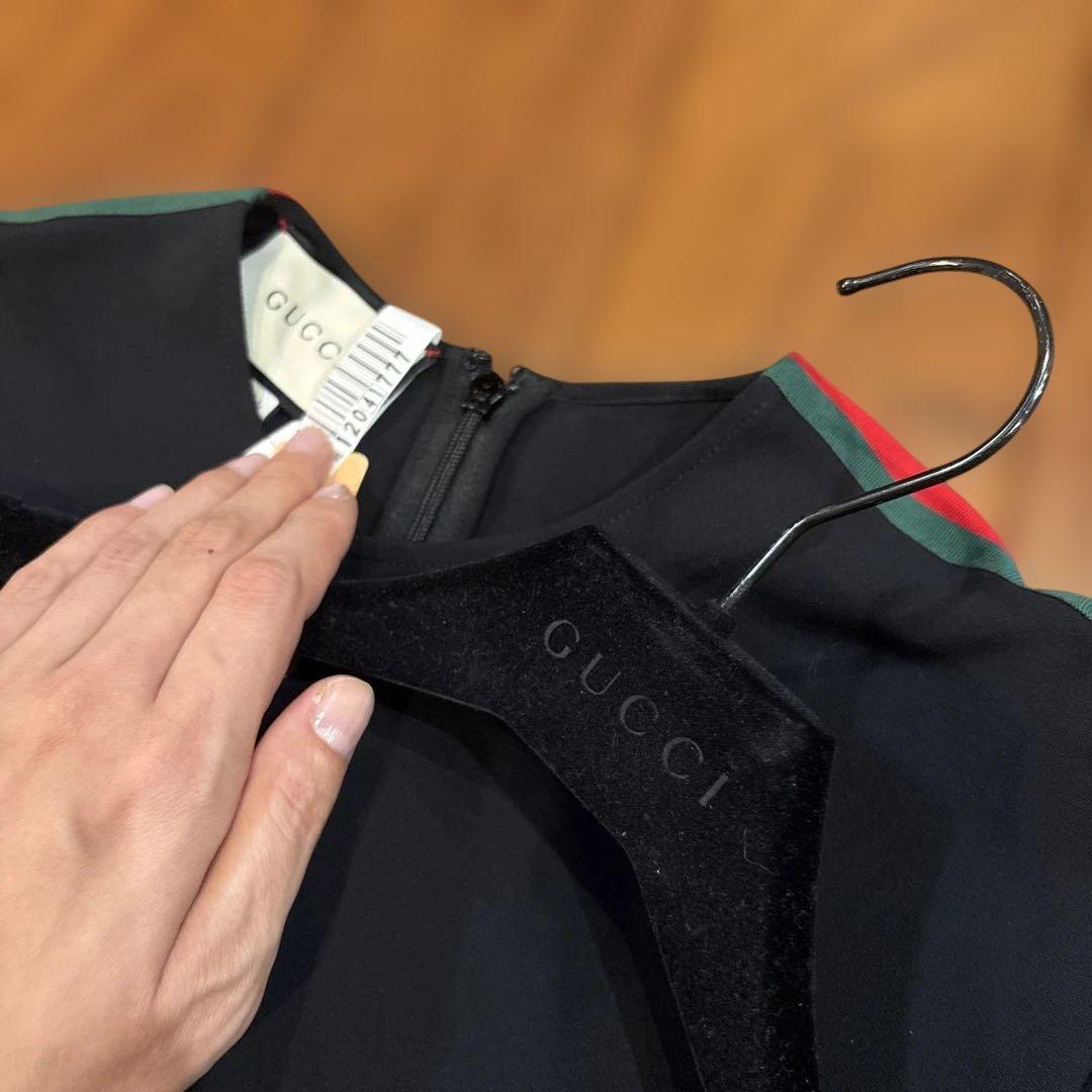 本日限定価格【GUCCI】サイドシェリーライン ワンピース 36サイズブラック