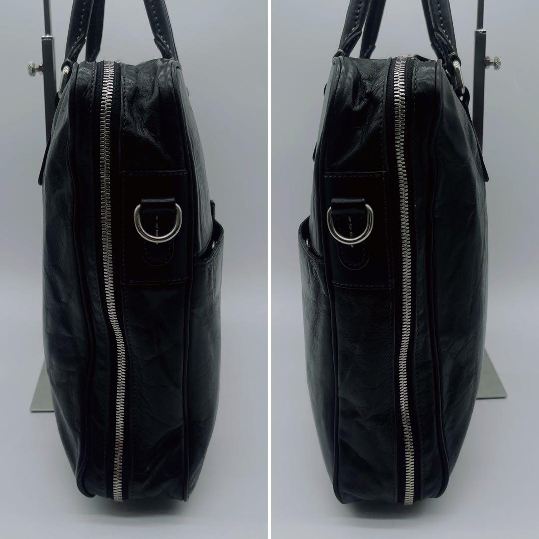 【ソメスサドル】ビジネスバッグ レザー ブラック A4サイズ収納可