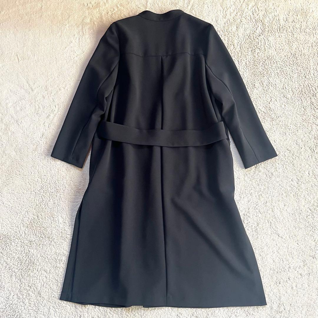 極美品✨フェンネル ヤマダヤ バックベルトノーカラーコート ブラック M 洗濯可