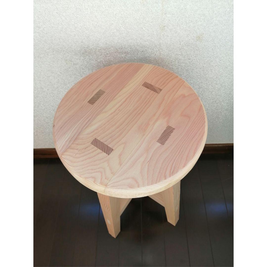 【ほぞ組】木製スツール　高さ70cm　丸椅子　stool 　花瓶台