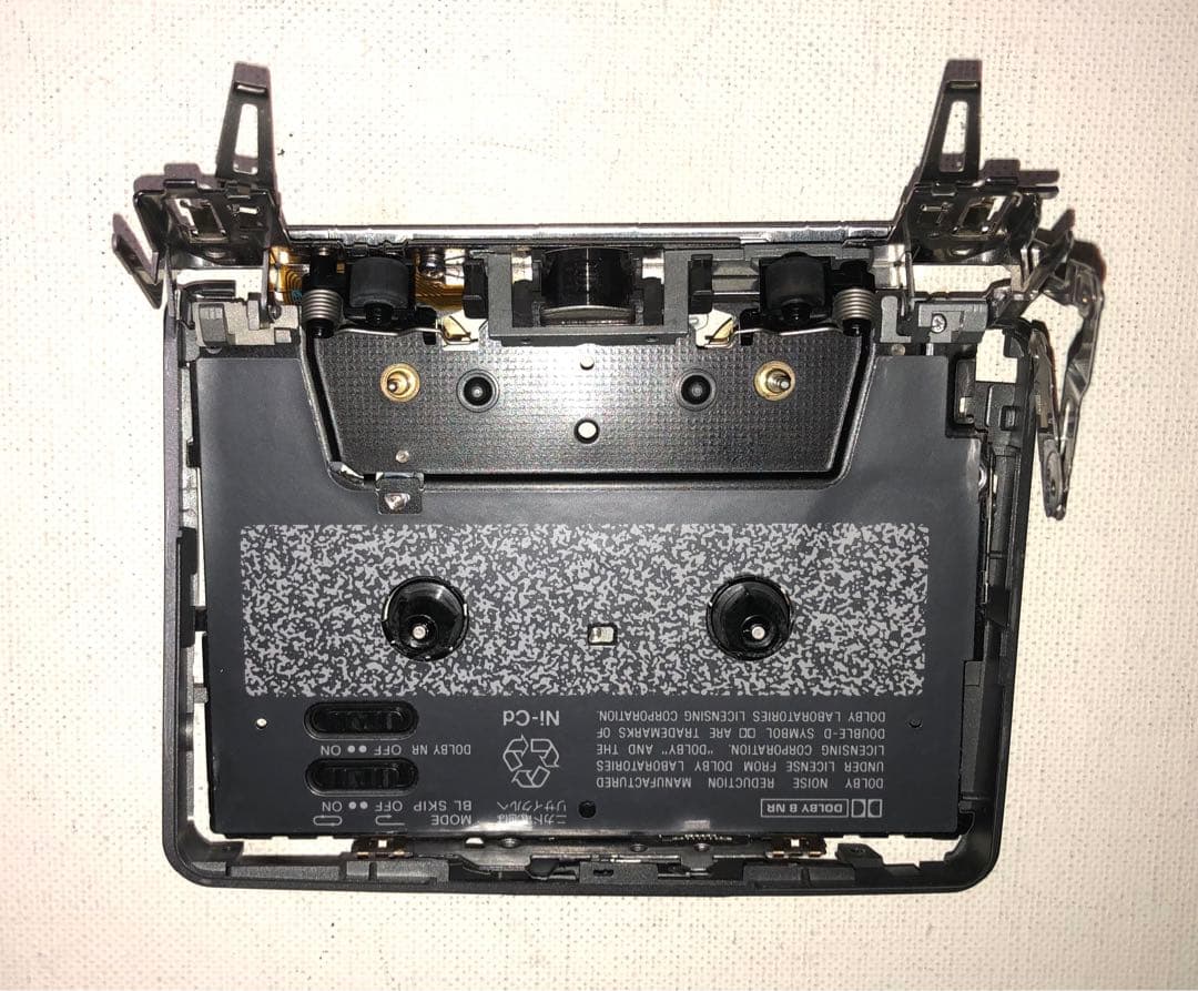 80味聴き電ボ付WM-EX511 SONYブルーカセットウォークマン可動品E