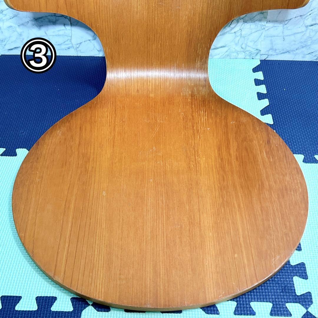 廃盤 天童木工 KABUTOカブト 剣持勇 座椅子 プライウッド 4脚セット