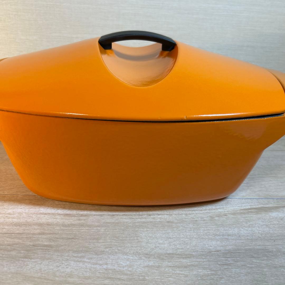 ルクルーゼ　コケル　復刻版　オレンジ　28cm 鍋　両手鍋