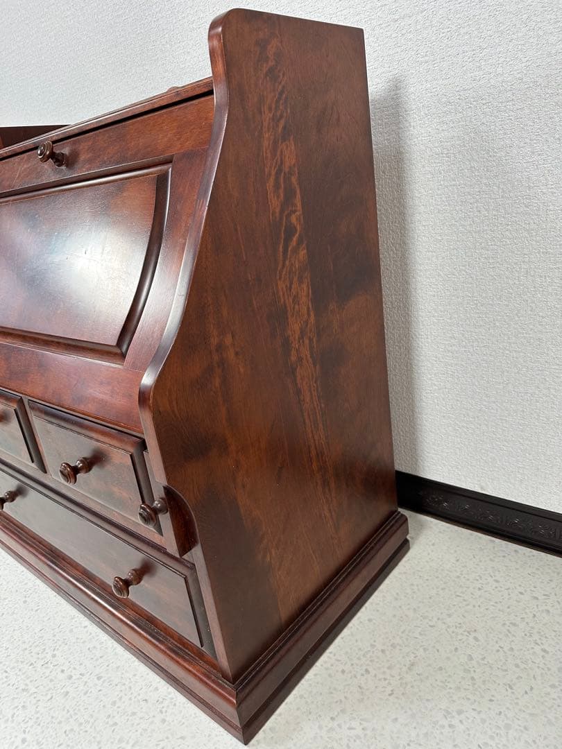 蝦夷民芸 えぞインテリア ライティングビューロー 学習机 書斎 机※i4※