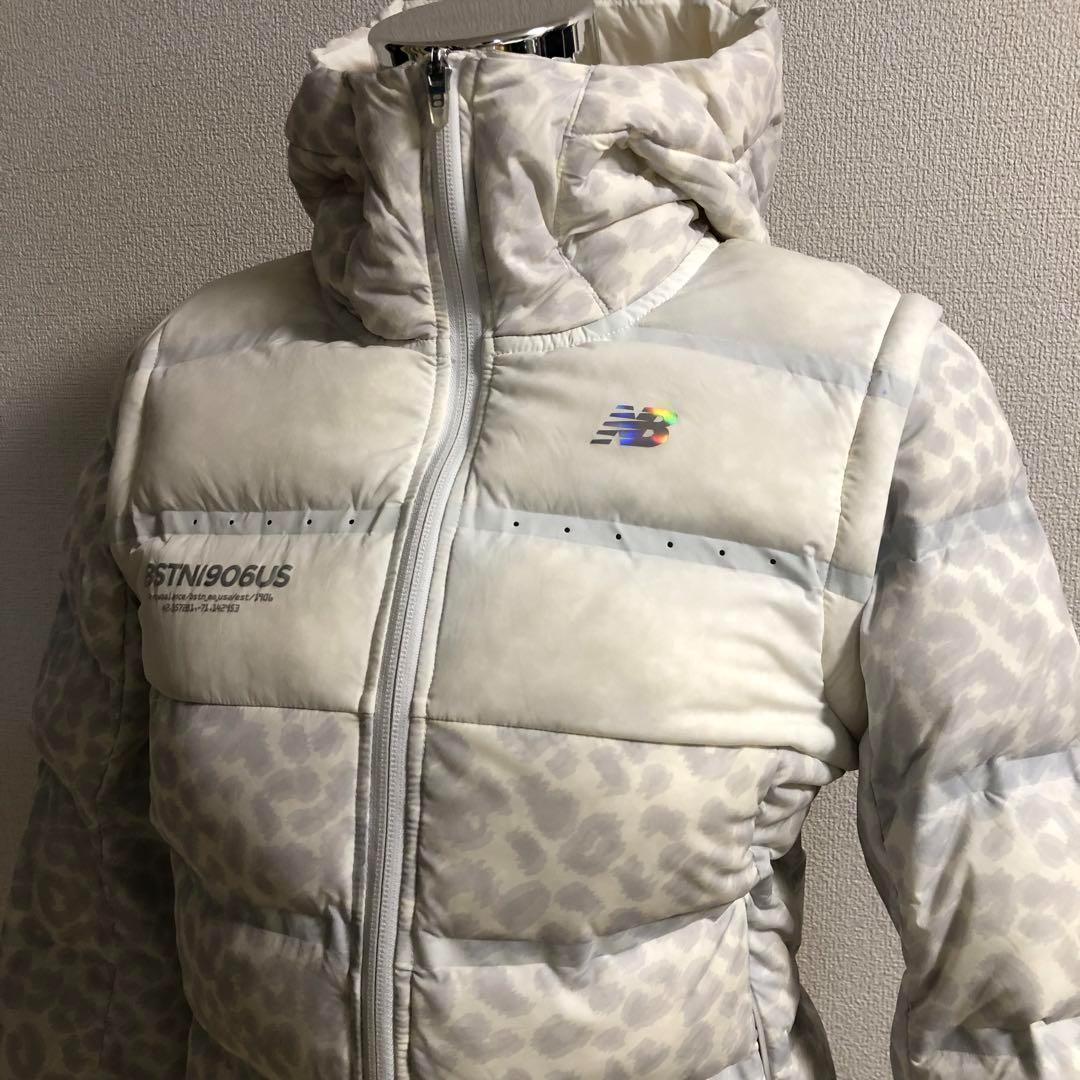 ダブルジップ 2way ダウン ジャケット グレー レオパード サイズ1