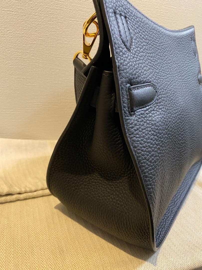 HERMES W刻印エルメス トゴ ジプシエール28 ゴールド金具黒2024年製
