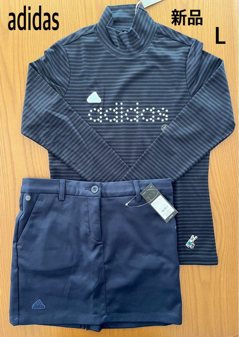 新品 adidas レディース ストライプシャツ スカート セット セットアップ