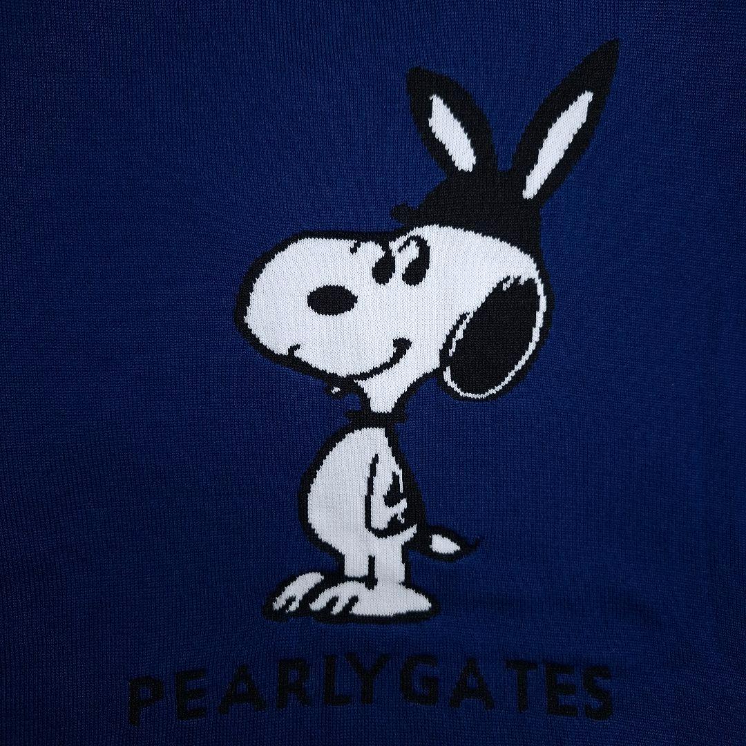 【極美品】PEARLY GATES スヌーピー ゴルフ ニットセーター 紺 M
