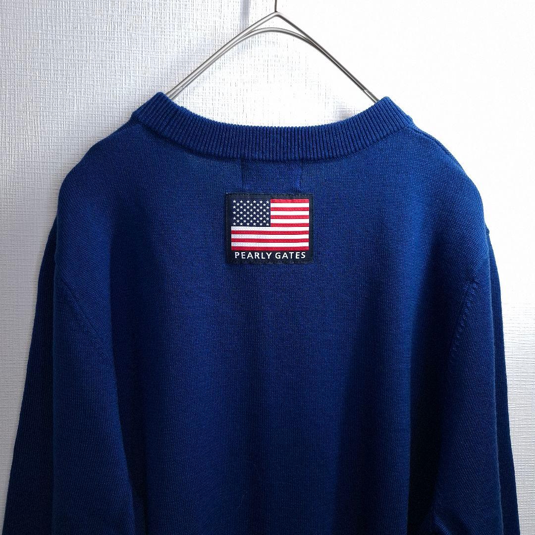 【極美品】PEARLY GATES スヌーピー ゴルフ ニットセーター 紺 M