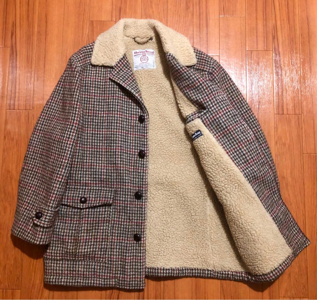 ハリスツイード×オクトパスアーミー 裏ボア コート ジャケット Mサイズ