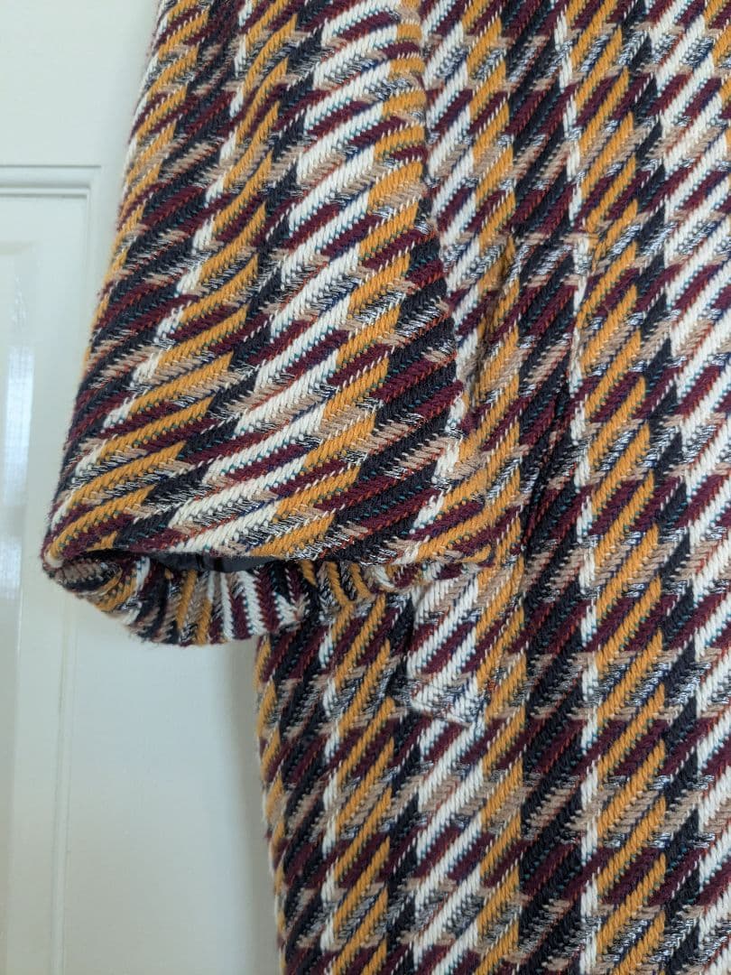 p*0様 橋本環奈着用united tokyo ビッグカラーショートコートチェッ