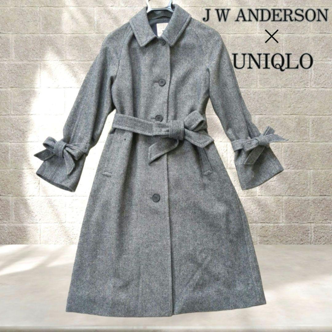 JWアンダーソン ユニクロ ツイードロングコート グレー 美品 - メルカリ