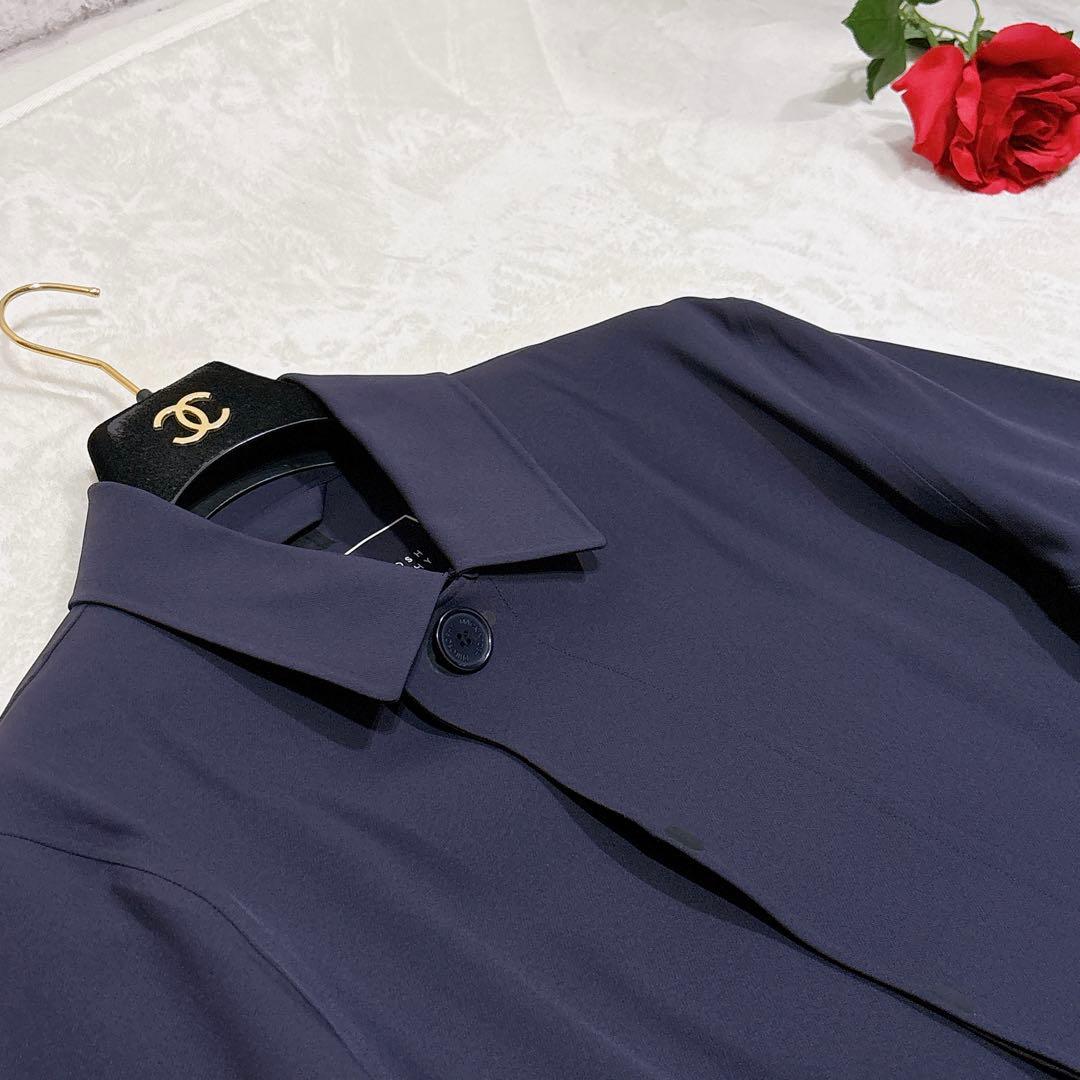 未使用✨　マッキントッシュ　ステンカラーコート　ゴム引き　ネイビー　メンズ　36