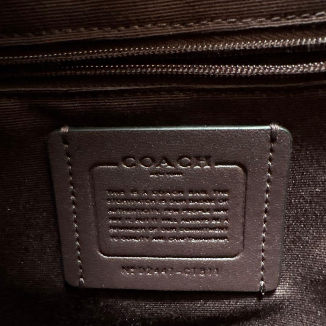 COACH 黒 巾着 レザー バックパック リュック ブラック CR100