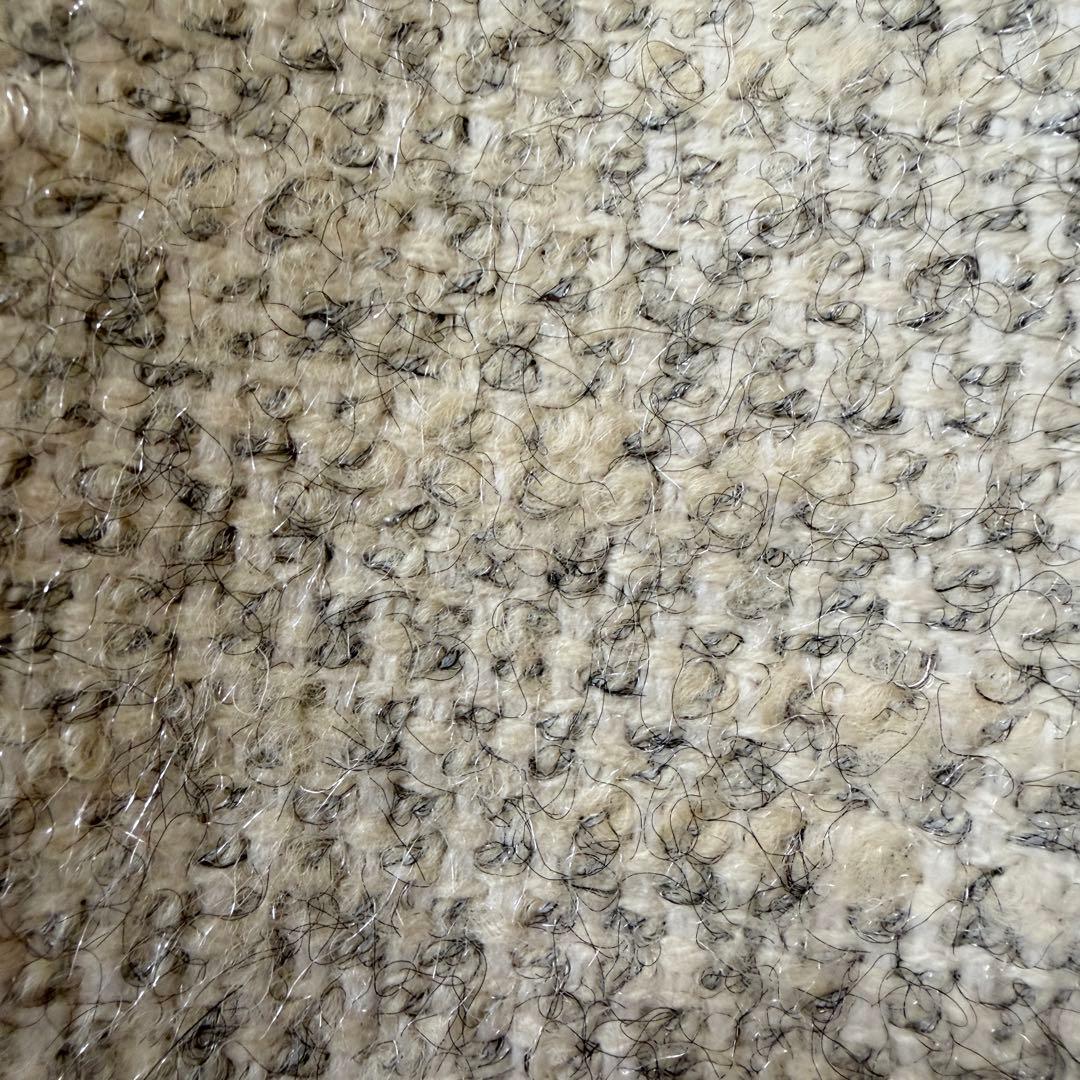 アルアバイル　ウール混ツイードロングスカート　アイボリー　2 スリット　M 白