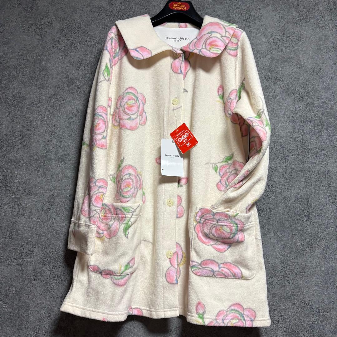 新品　ツモリチサト　暖かふわふわバラ柄パジャマ「Mサイズ」