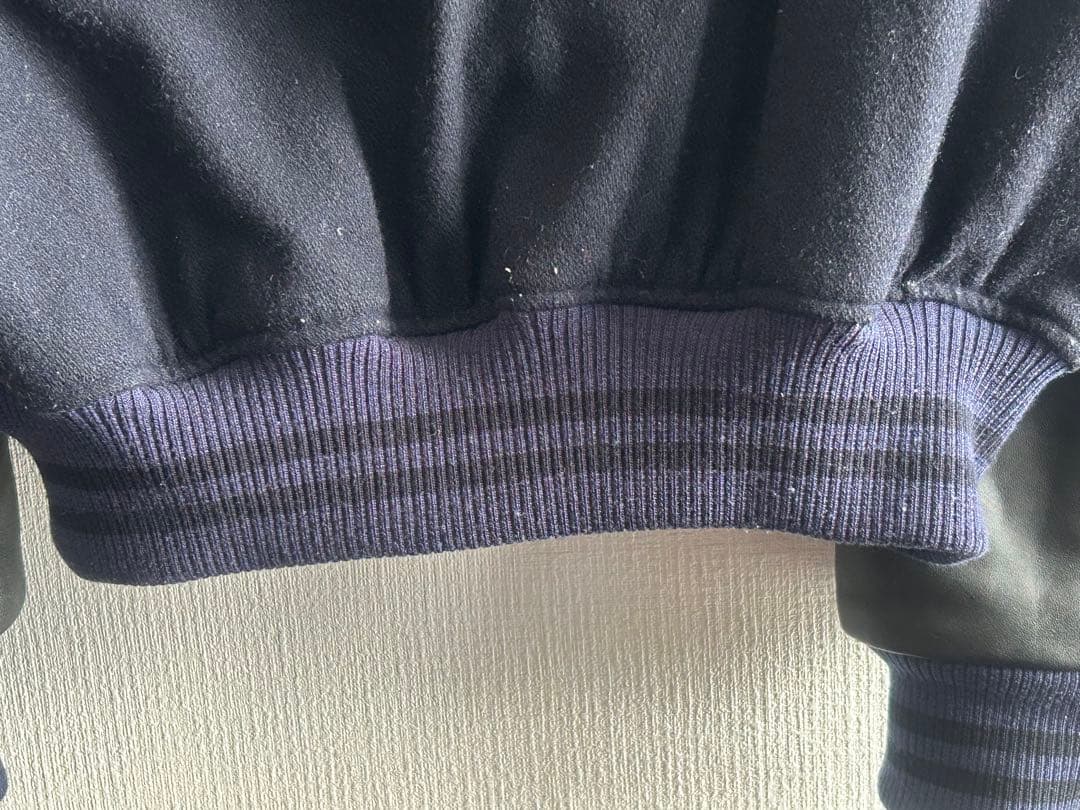 非売品 OFFICE CUEコラボ サントリー ボスジャン 刺繍ロゴ レザー