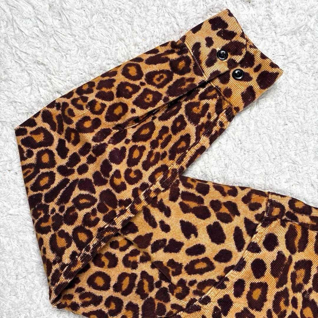 テンダーロイン　レオパード　コーデュロイ　開襟シャツ　ロングスリーブ　豹柄　男女