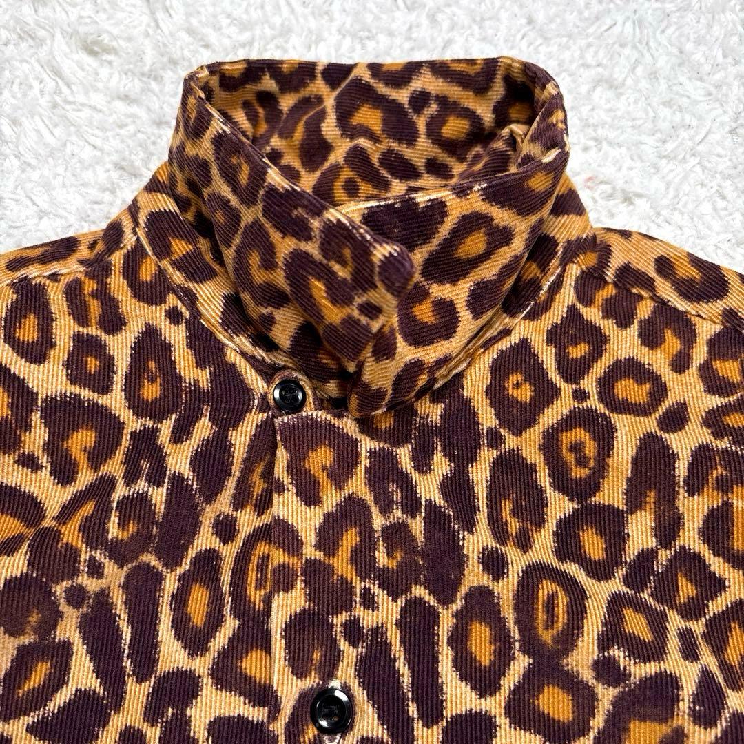 テンダーロイン　レオパード　コーデュロイ　開襟シャツ　ロングスリーブ　豹柄　男女