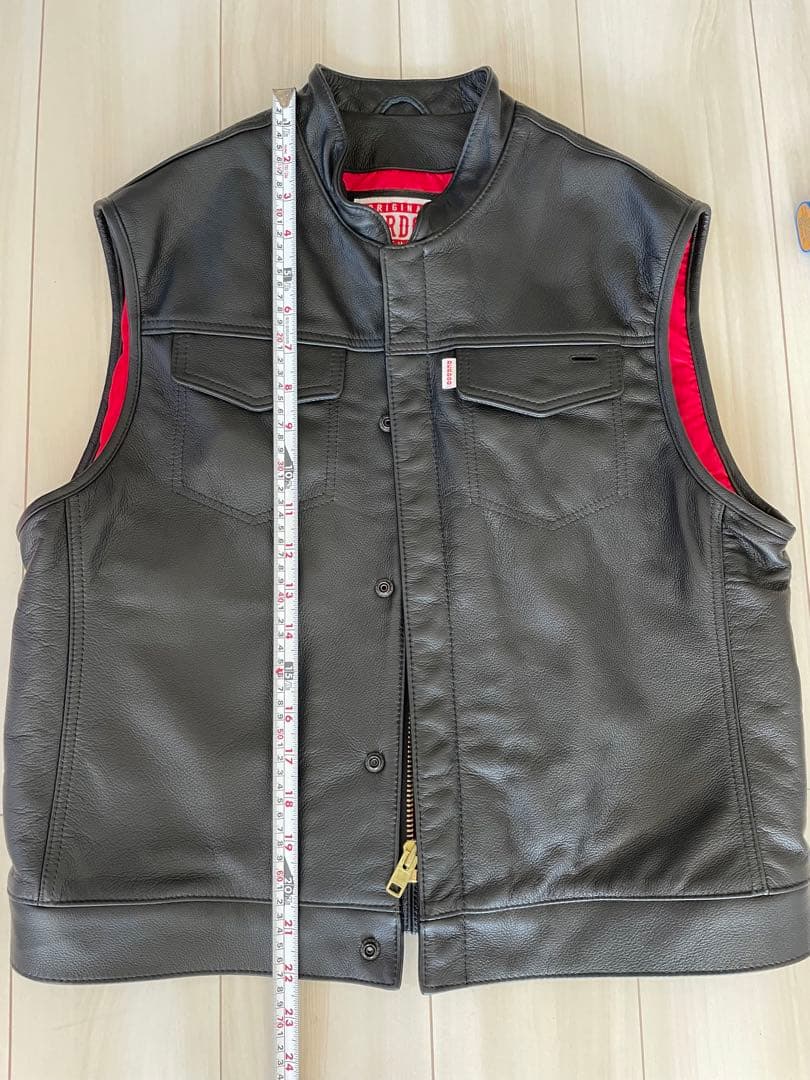 レザー ブラック ベストBERDOO XL