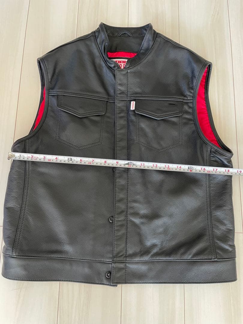 レザー ブラック ベストBERDOO XL