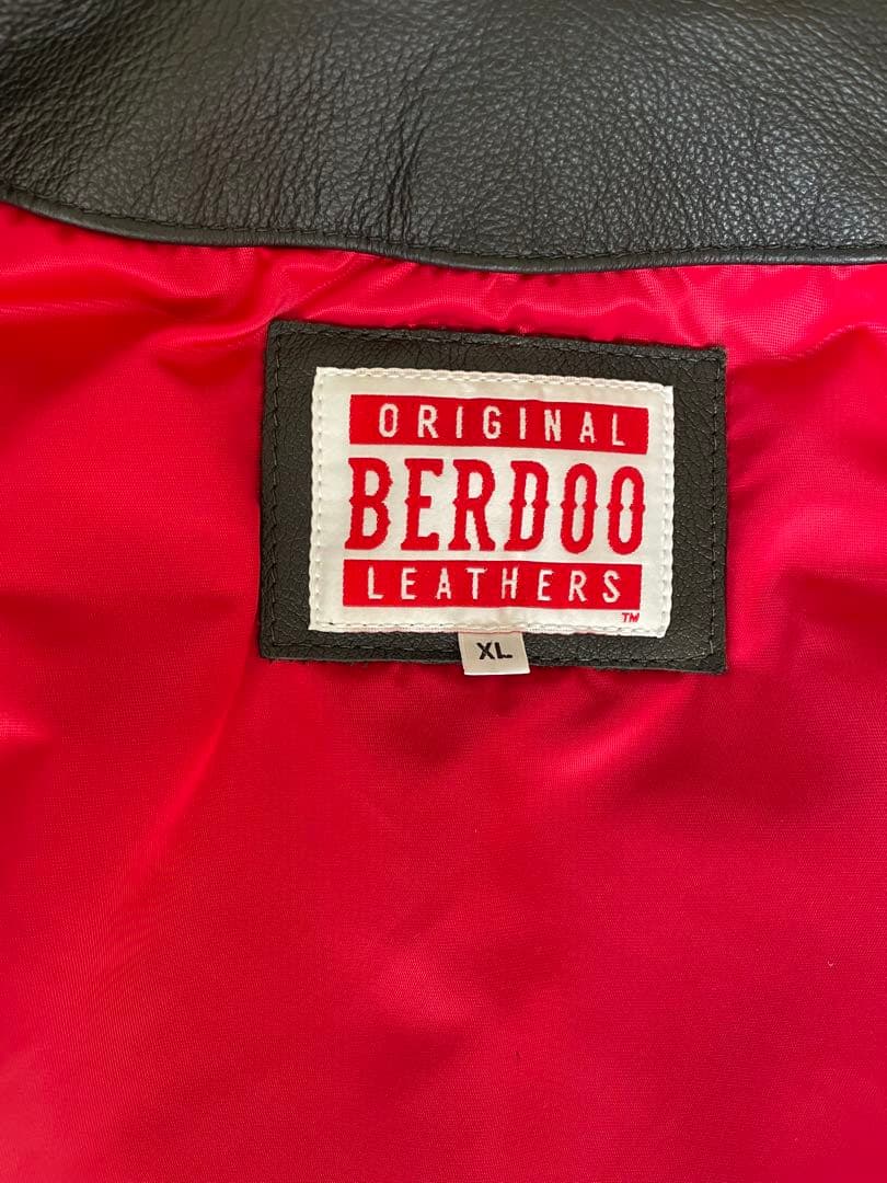 レザー ブラック ベストBERDOO XL