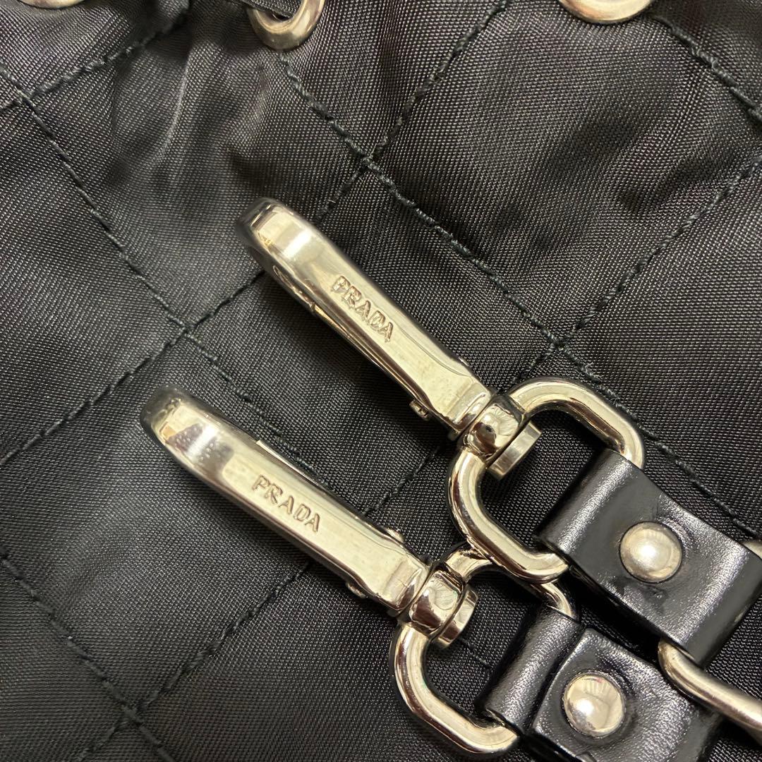 専用　【美品】PRADA キルティング 巾着ポーチ チェーン付き